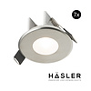 Hasler Inbouwspot Häsler Ferrara Incl. Fase Aansnijding Dimbaar 6,8 cm 4 Watt Helder Wit RVS Set 7x