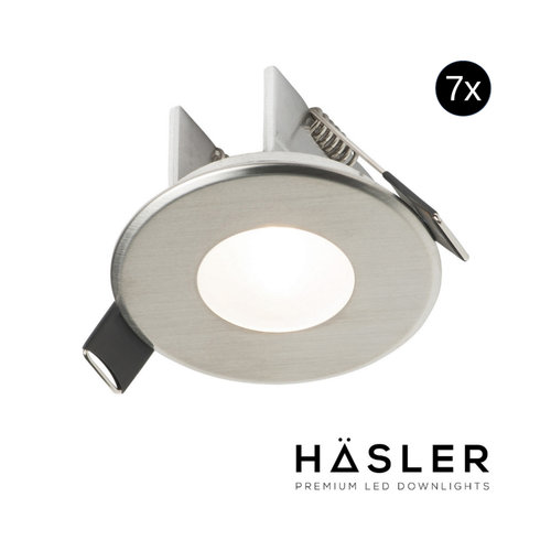 Inbouwspot Häsler Ferrara Incl. Fase Aansnijding Dimbaar 6,8 cm 4 Watt Helder Wit RVS Set 7x 