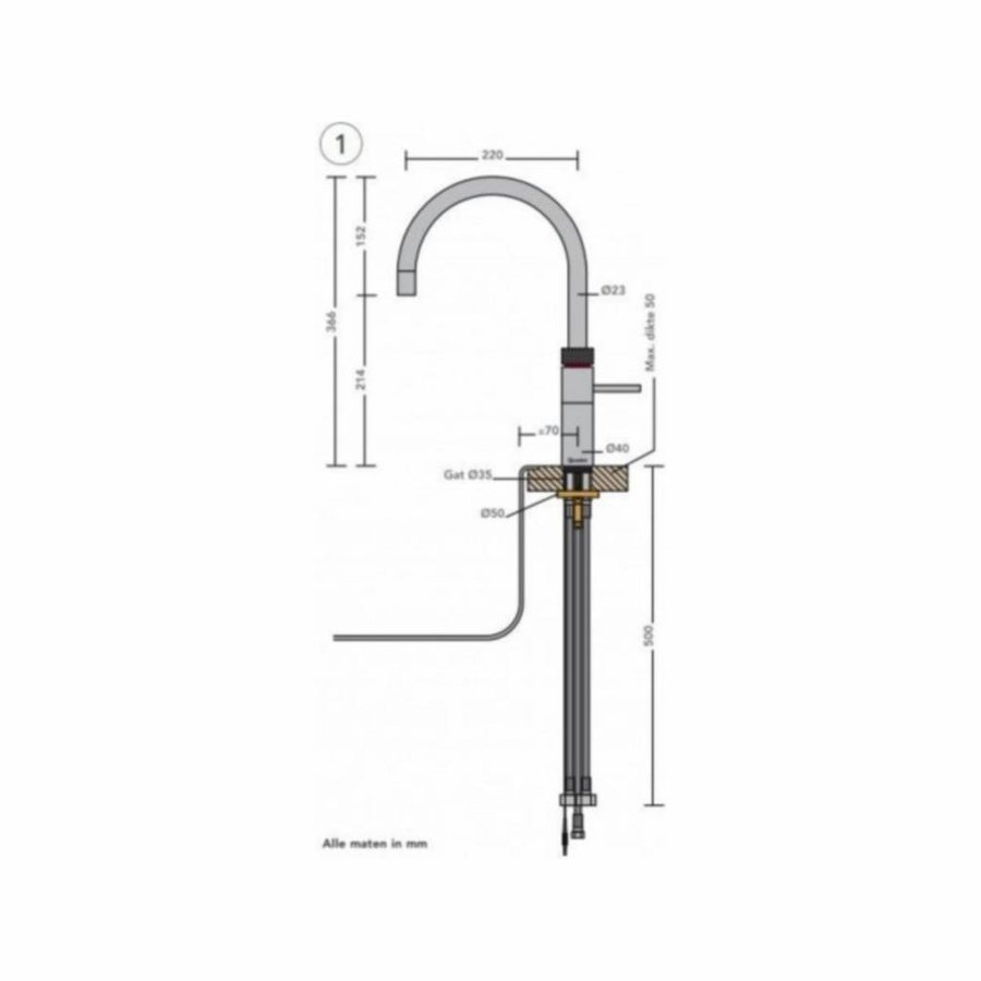 Fusion Round Mat Zwart Met Pro3 Vaq-E Boiler