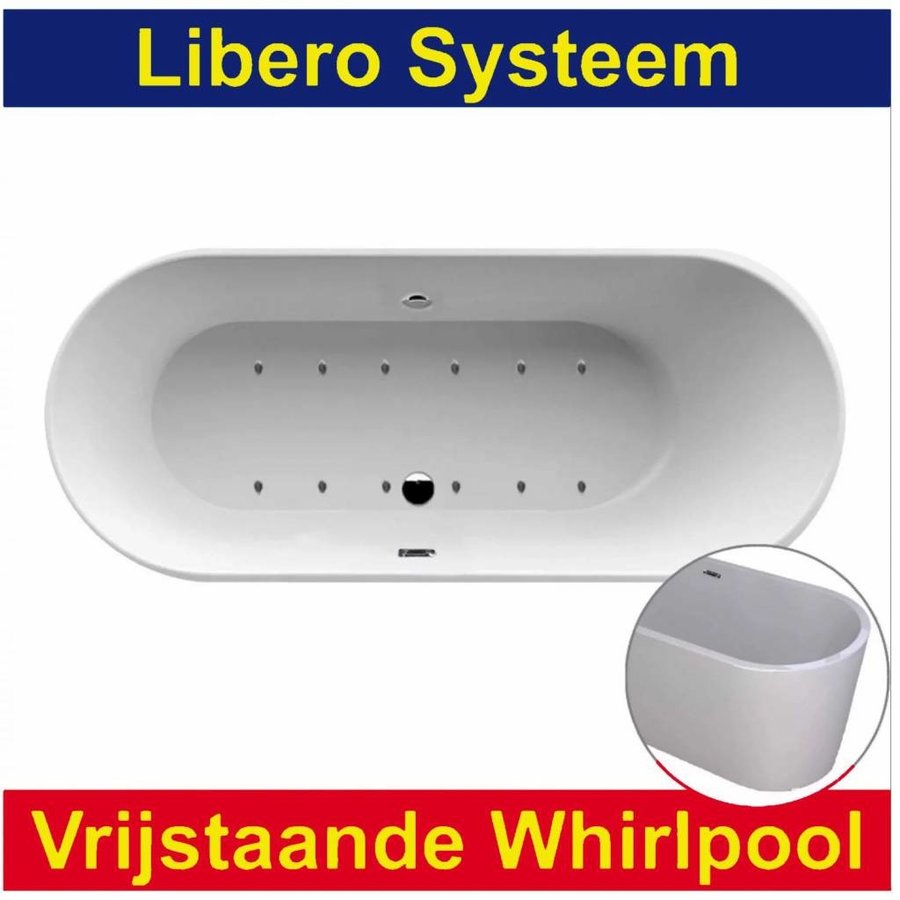 Whirlpool Libero 178x80 cm Luchtsysteem (afvoer optioneel)