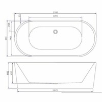 Whirlpool Libero 178x80 cm Luchtsysteem (afvoer optioneel)