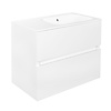 Best Design Onderkast Best Design Splash White Greeploos 80x56x47 cm 2 Softclose Laden Glans Wit