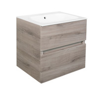 Onderkast Best Design Splash Grey Greeploos 60x56x47 cm 2 Softclose Laden Grijs Eiken