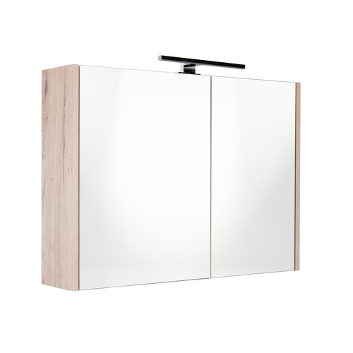 Spiegelkast Best Design Happy Halifax Incl. LED verlichting 80x60 cm Eiken 