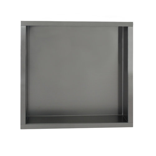 Inbouwnis Sanilux Napo Wand 30x30x7 cm Gunmetal 