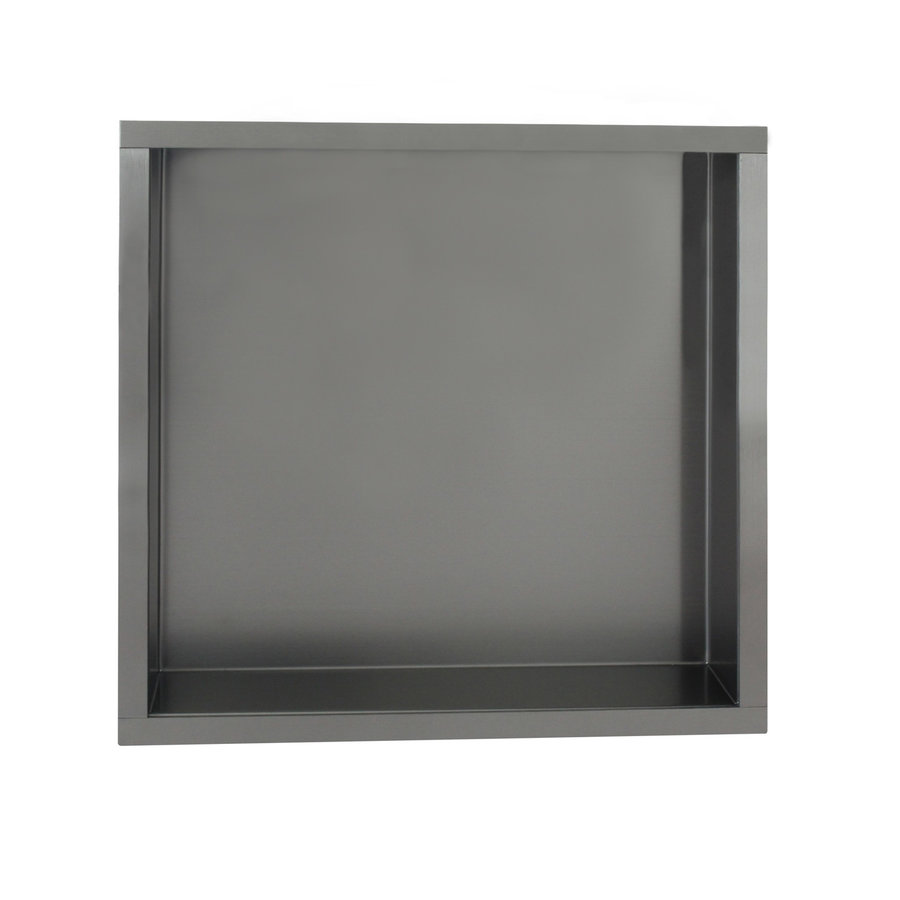 Inbouwnis Sanilux Napo Wand 30x30x7 cm Gunmetal