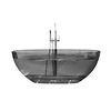 Vrijstaand Ligbad Best Design 170x78x56 cm Resin Transparant Zwart