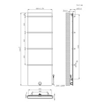 Elektrische Radiator Best Design Brenner White 180x60cm 1200W Mat Wit