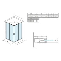 Douchecabine Gelco Sigma Simply Black Rechthoek 90x80x190 cm Mat Zwart