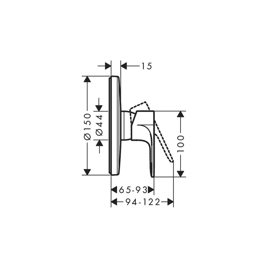 Inbouw Douchemengkraan HansGrohe Rebris S Eengreeps Voor iBox Universal Chroom