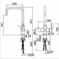 Kokendwaterkraan Selsiuz Haaks Rvs (Inclusief Boiler)