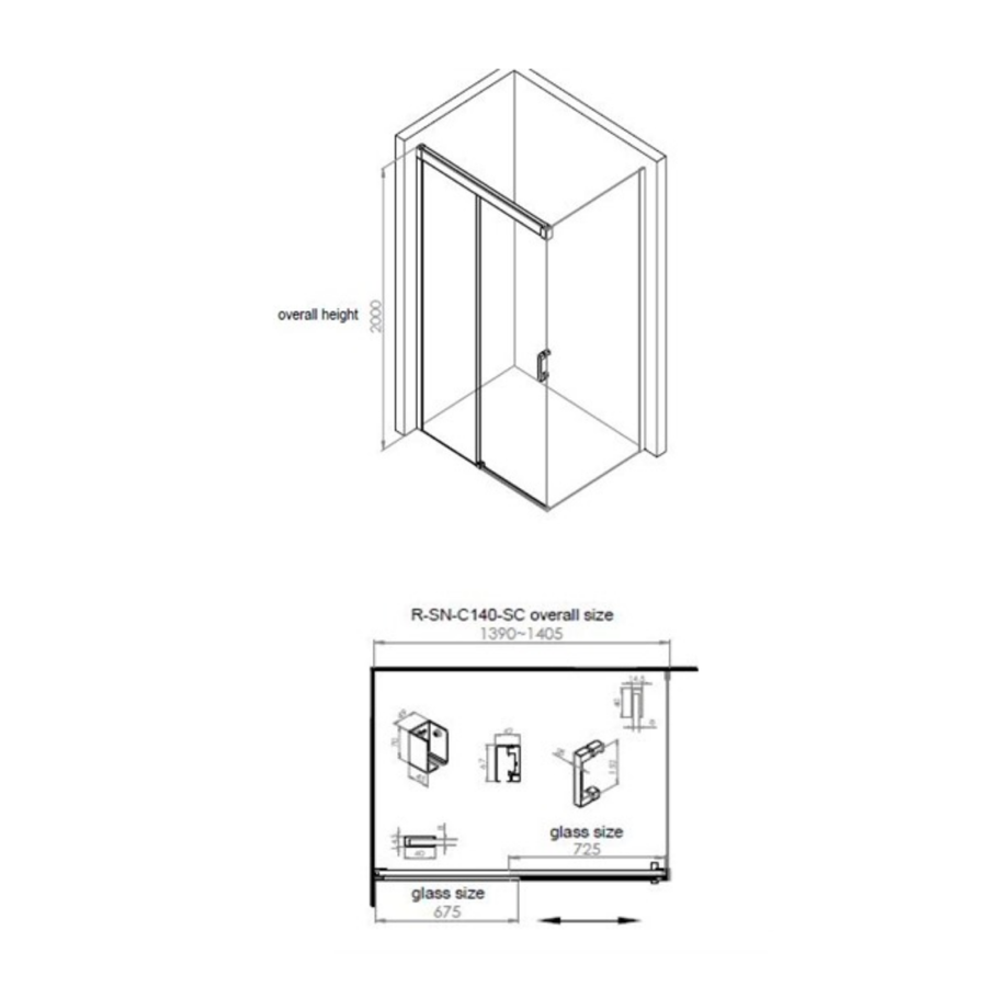 Douchecabine Aqua Splash Cuadro 130 cm Soft-Close Anti-Kalk Coating Chroom (zes varianten)