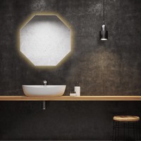 Badkamerspiegel Martens Design Stockholm Hexagon met Indirecte Verlichting Rondom (alle maten)