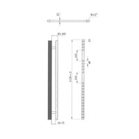 Elektrische Design Radiator Sanicare Plug En Play 111,8 x 45 cm Wit Zwart Incl Montage Set 596 Watt