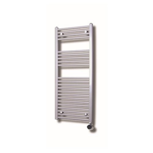 Elektrische Design Radiator Sanicare Plug En Play 111,8 x 45 cm Zilver Grijs Thermostaat Zwart 596 Watt 