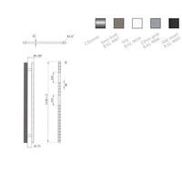 Elektrische Design Radiator Sanicare Plug En Play 111,8 x 60 cm Wit Thermostaat Zwart 730 Watt