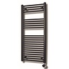 Sanicare Elektrische Design Radiator Sanicare Plug En Play 111,8 x 60 cm Inox Look Thermostaat Zwart 730 Watt