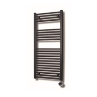 Elektrische Design Radiator Sanicare Plug En Play 111,8 x 60 cm Mat Zwart Thermostaat Chroom 730 Watt