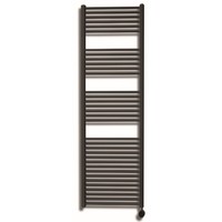 Elektrische Design Radiator Sanicare Plug En Play 172 x 45 cm Inox Look Thermostaat Zwart 920 Watt