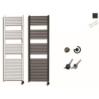 Elektrische Design Radiator Sanicare Plug En Play 172 x 45 cm Mat Zwart Thermostaat Chroom 920 Watt