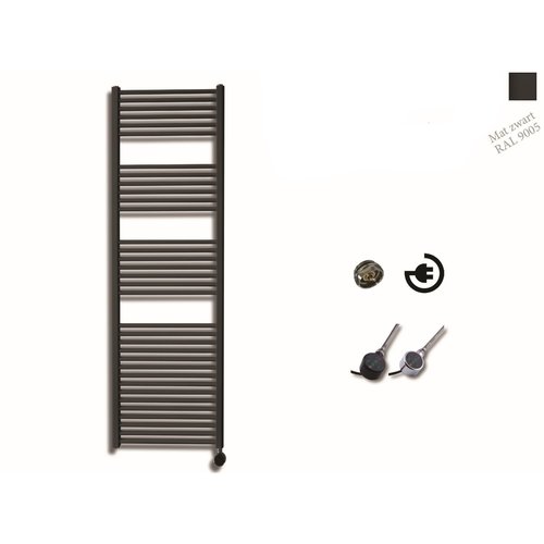 Elektrische Design Radiator Sanicare Plug En Play 172 x 45 cm Mat Zwart Thermostaat Zwart 920 Watt 