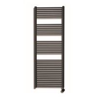 Elektrische Design Radiator Sanicare Plug En Play 172 x 60 cm Mat Zwart Thermostaat Chroom 1127 Watt