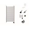 Sanicare Elektrische Design Radiator Sanicare Plug En Play Qubic 126.4 x 60 cm Wit Thermostaat Zwart 773 Watt