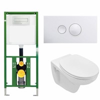 Ecoplus Toiletset 01 Basic Wandcloset Softclose Met Bril En Drukplaat