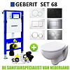 Geberit Up320 Toiletset 68 Geberit Econ Compact Rimfree Met Zitting En Sigma Drukplaat