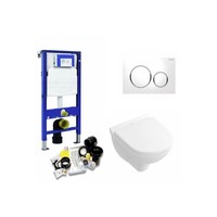 UP320 Toiletset 54 Villeroy & Boch O.Novo DirectFlush Compact Met Bril En Drukplaat