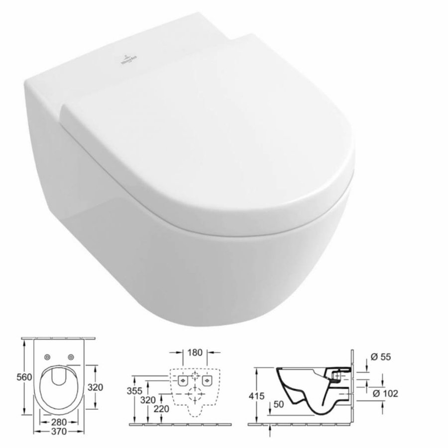 Up320 Toiletset 22 Villeroy & Boch Subway 2.0 Met Sigma Drukplaat