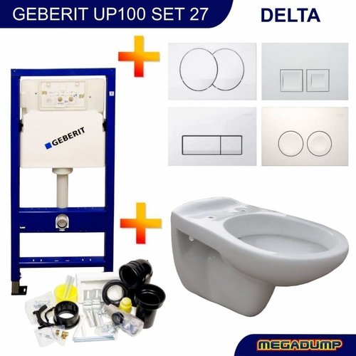 Up100 Toiletset 03 Megasplash Basic Smart Met Bril En Drukplaat 