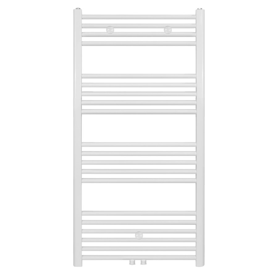 Designradiator Boss & Wessing Nile Gobi 120x60cm Geborsteld Mat Wit Midden/zij-aansluiting