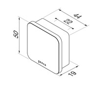 Handdoekhaak Geesa Topaz Groot Minimalistisch Chroom