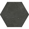 Vloertegel Cifre Ceramica Hexagon Marquina Marmerlook 15x17 cm Mat Zwart (prijs per m2)