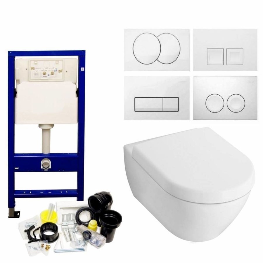 Up100 Toiletset 22 Villeroy & Boch Subway 2.0 Met Delta Drukplaat