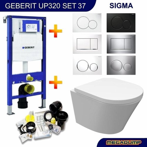 UP320 Toiletset 37 Vesta Junior Rimless 47cm Met Bril En Drukplaat 