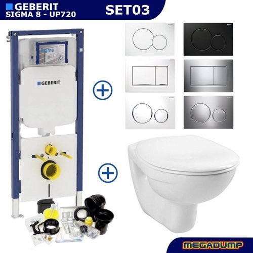 Sigma 8 (UP720) Toiletset 03 Megasplash Basic Smart Met Bril En Drukplaat 