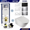 Geberit Sigma 8 (UP720) Toiletset 04 Aqua Splash Metro Met Bril En Drukplaat