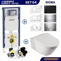 Sigma 8 (UP720) Toiletset 04 Aqua Splash Metro Met Bril En Drukplaat