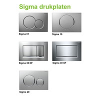 Geberit UP320 Mat Zwart Toiletset set65 Mudo Randloos met Sigma Drukplaat