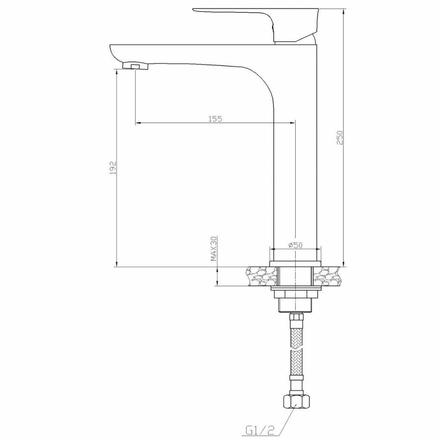 Waskompack Juno Keramiek 40x33x14.5 cm CHROOM (Keuze uit 3 kranen)