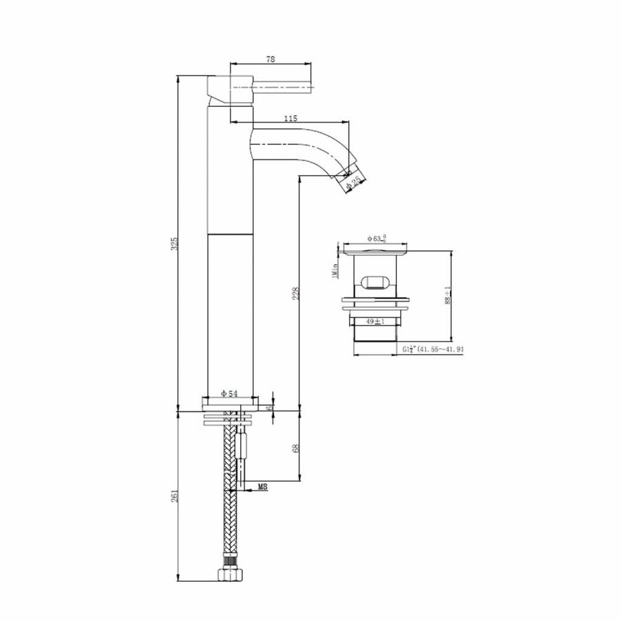 Waskompack Juno Keramiek 40x33x14.5 cm RVS