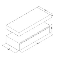 Onderkast Aquasplash Lina met Wastafelblad 120x50cm Licht Eiken