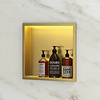 Inbouwnis Met LED Verlichting Aquasplash Lucio 30x30 Mat Goud
