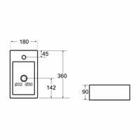 Fonteinset Chepri Mini Links 36X18X9 Cm Rvs (Keuze Uit 8 Kranen)