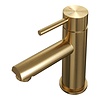 Wastafelmengkraan Brauer Gold Edition Coldstart Opbouw Laag Ronde Hendel Geborsteld Goud PVD