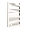 Sanicare Elektrische Design Radiator Sanicare Plug & Play 111,8x60 cm Wit 730 Watt Met Zwarte Thermostaat Links