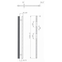 Elektrische Design Radiator Sanicare Plug & Play 111,8x60 cm Mat Zwart 730 Watt Met Zwart Thermostaat Links