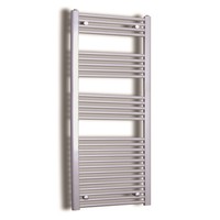 Elektrische Design Radiator Sanicare Plug & Play 172x45 cm Inox Look 920 Watt Met Chroom Thermostaat Links